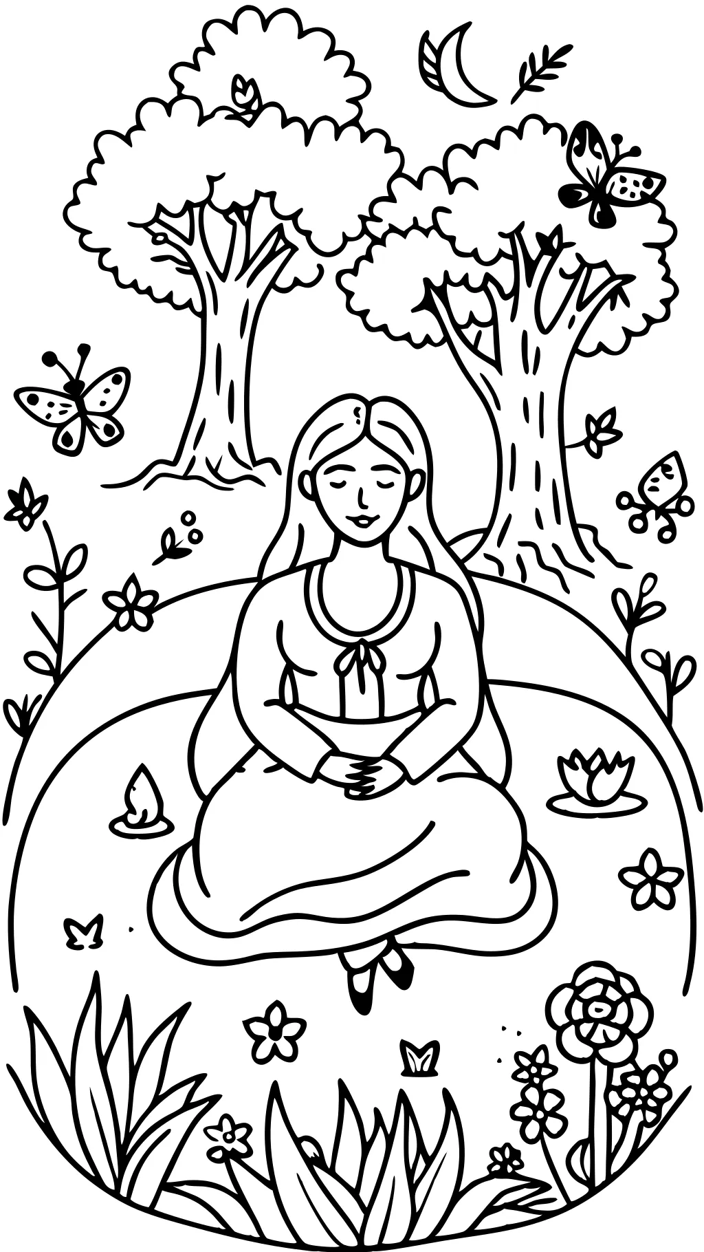 lady coloring pages